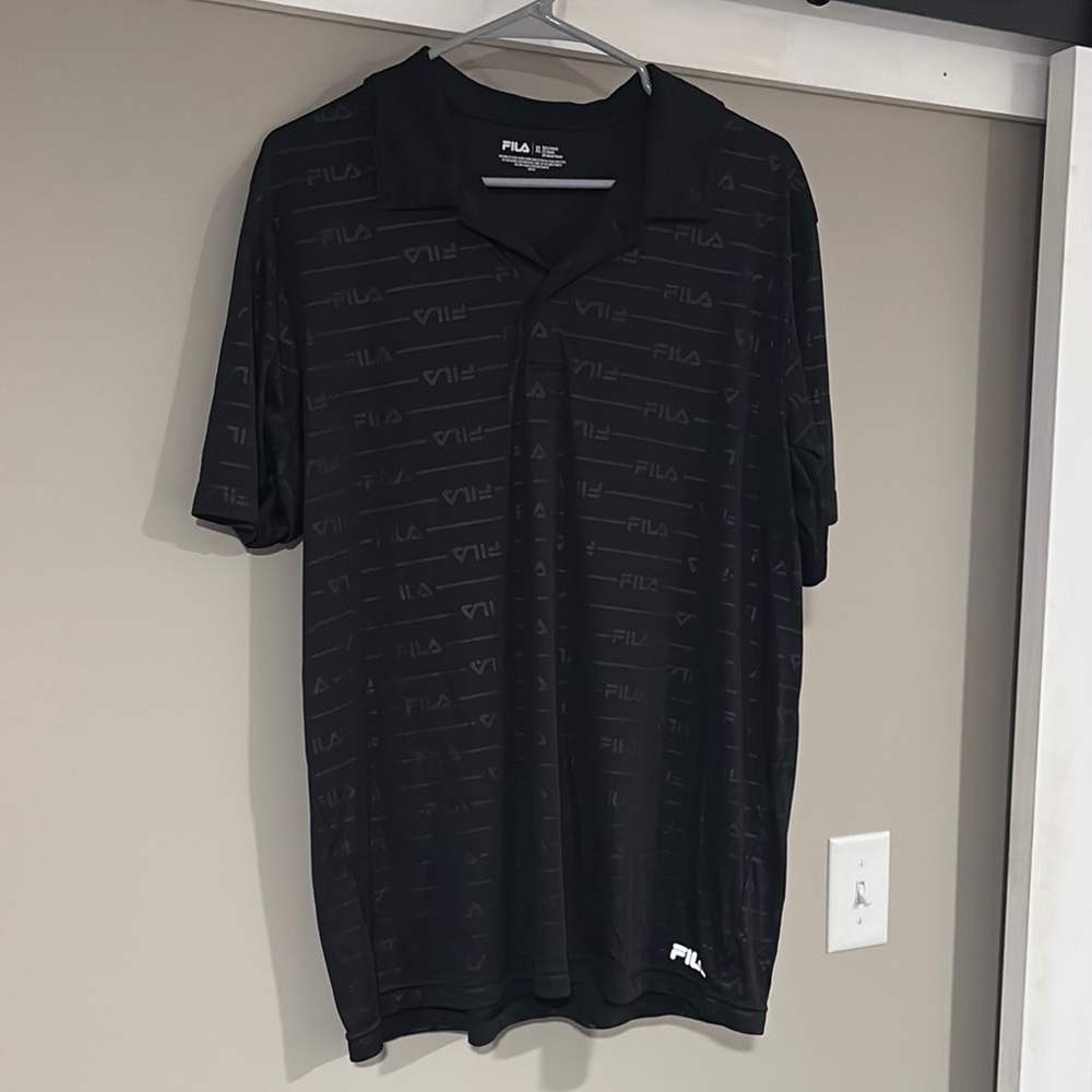 Fila Black Polo Shirt Classic Style